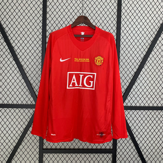 Camisa Manga Longa Manchester United 08/09 Casa