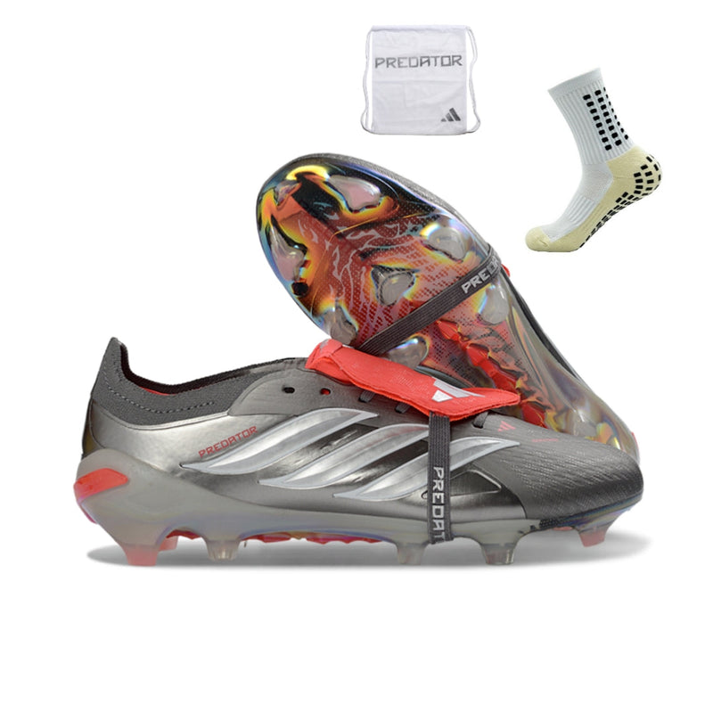 Adidas Predator 26 Elite Tongue FG - Finishers Steel Prata
