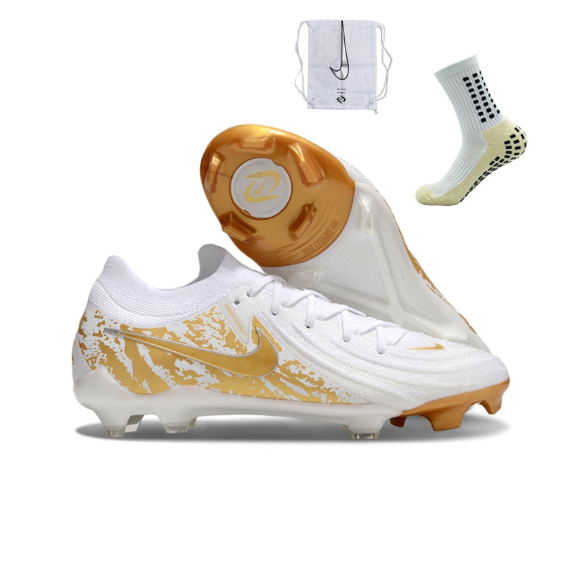 Nike Phantom GX2 Elite FG - Branco Dourado