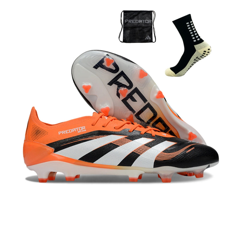 Adidas Predator 25 Elite FG - Preto Laranja