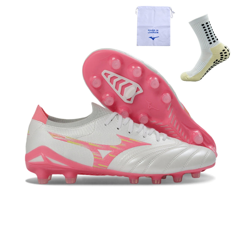 Mizuno Morelia Neo IV Made In Japan FG - Branca Rosa