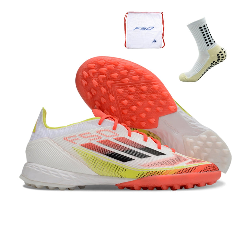 Adidas F50 Elite Society TF - Branco Laranja