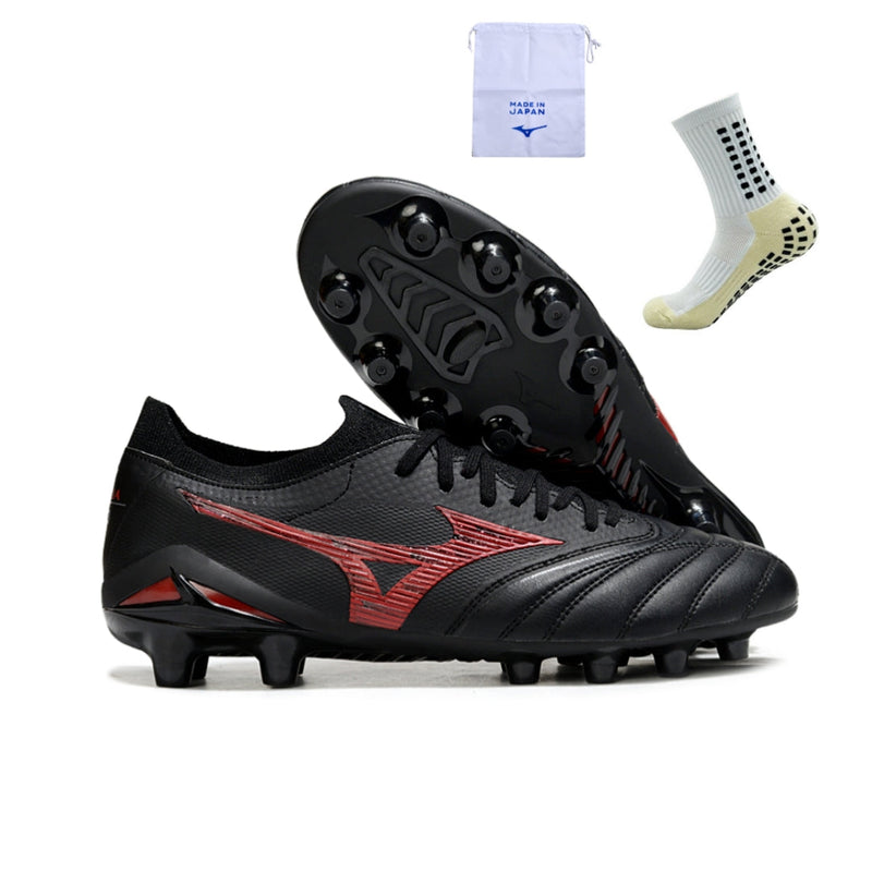 Mizuno Morelia Neo IV Made In Japan FG - Preto Vermelho