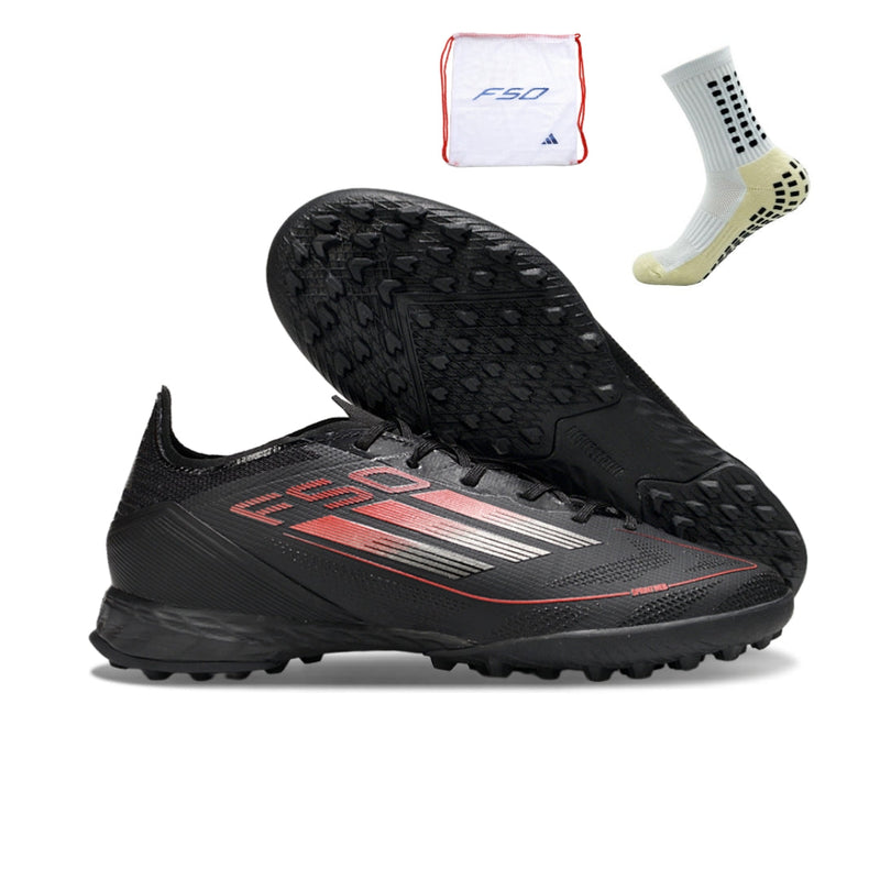 Adidas F50 Elite Society TF - Preto Vermelho